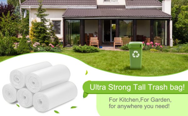 Biodegradable Trash bags 100PCS Aievrgad 8Gallon 30L middle Garbage bags For kitchen Bin