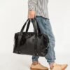 Travel Duffel Bag Waterproof Leather Weekend Bag Overnight Handbag shoulder bag B138