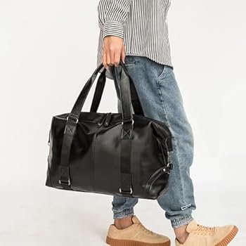 Travel Duffel Bag Waterproof Leather Weekend Bag Overnight Handbag shoulder bag B138