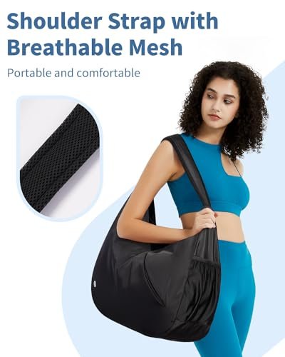 Ceneda Large Gym Bag for Women Sports Duffel Bag