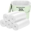 Biodegradable Trash bags 100PCS Aievrgad 8Gallon 30L middle Garbage bags For kitchen Bin