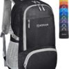 ZOMAKE Packable Lightweight Backpack 30L Light Foldable Travel Backpack Water Resistant Folding Compact Daypack Black